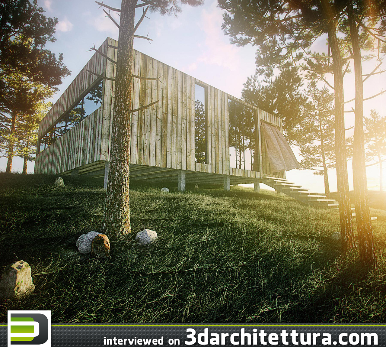 Yones Bana interiewed for 3darchiitettura: render, 3d, CG, design, architecture