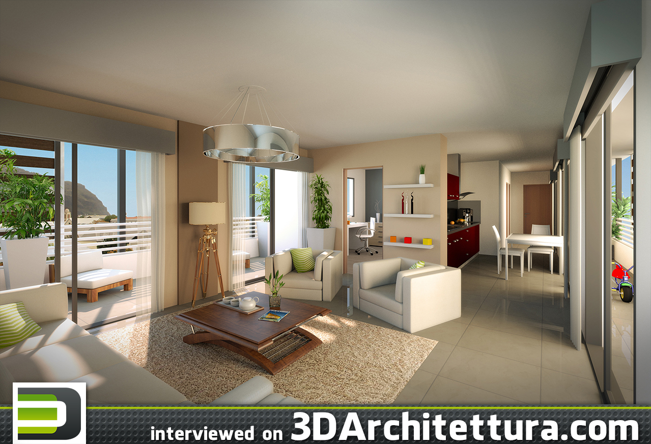 Olivier Dheilly, archiviz artist from La Reunion, tells 3D Architettura about his aproach to rendering and photorealistic 3d visualizations